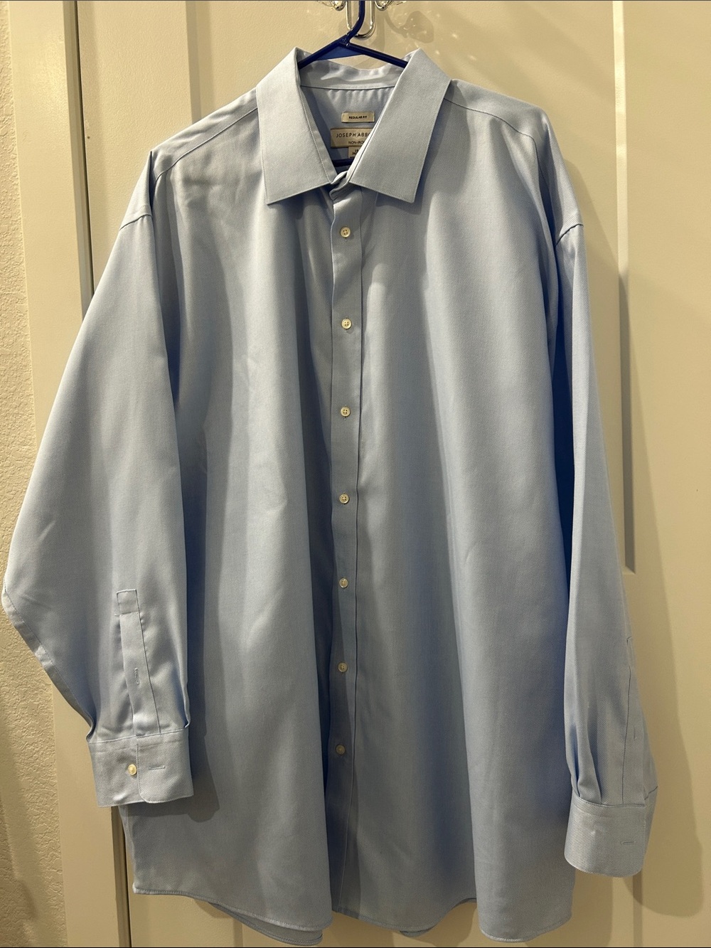 Joseph Abboud Light Blue Men's Dress Shirt - Spread Collar